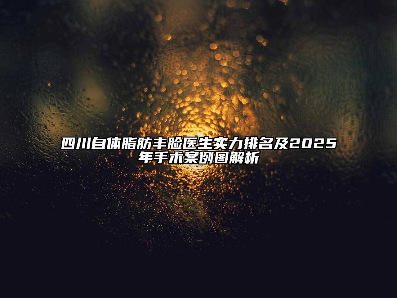 四川自体脂肪丰脸医生实力排名及2025年手术案例图解析