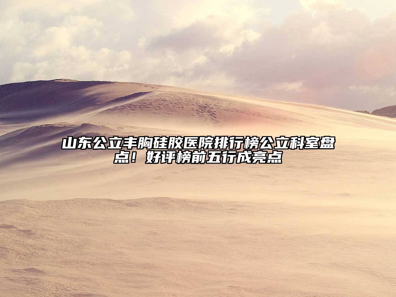山东公立丰胸硅胶医院排行榜公立科室盘点！好评榜前五行成亮点